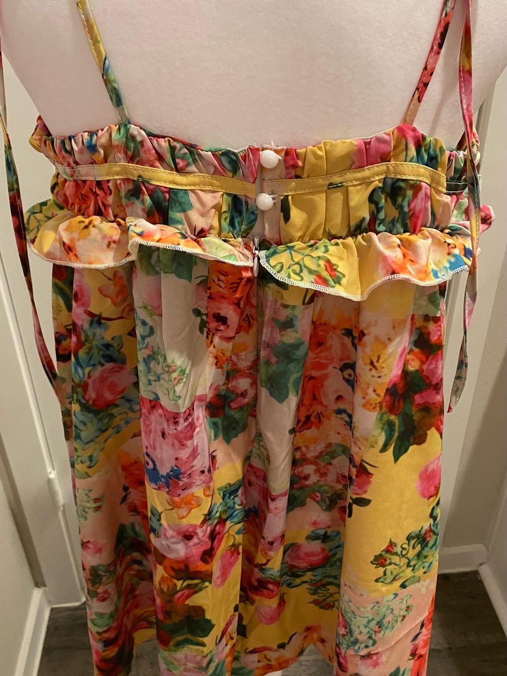 Floral Yellow Multicolor Sundress - Picture 2 of 2